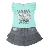 Girls Skirt Suit - Cyan, Kids, Girls Sets And Suits, Chase Value, Chase Value