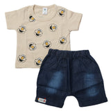 Newborn Boys Half Sleeves Suit - Beige, Kids, Newborn Boys Sets And Suits, Chase Value, Chase Value