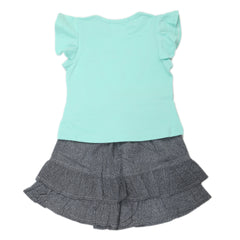 Girls Skirt Suit - Cyan, Kids, Girls Sets And Suits, Chase Value, Chase Value