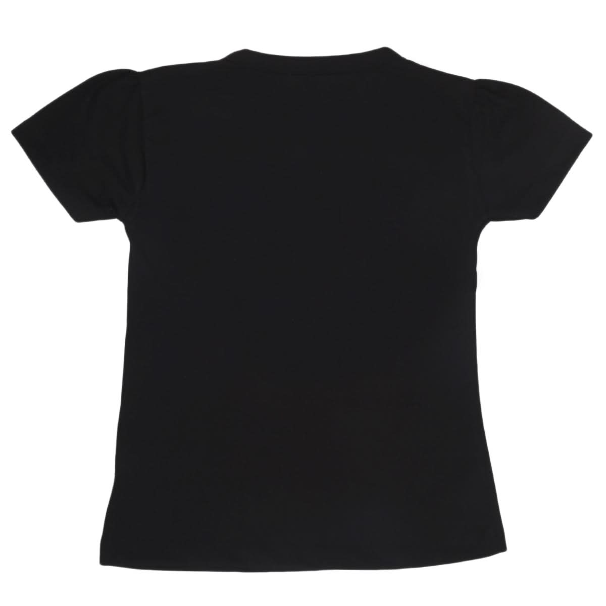 Girls Half Sleeves T-Shirt 9055 - Black, Kids, Girls T-Shirts, Chase Value, Chase Value