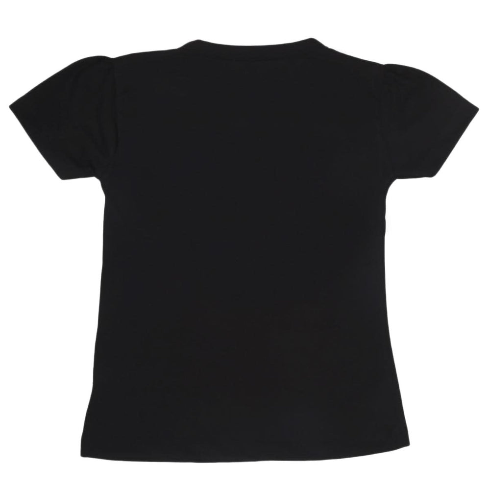 Girls Half Sleeves T-Shirt 9055 - Black, Kids, Girls T-Shirts, Chase Value, Chase Value