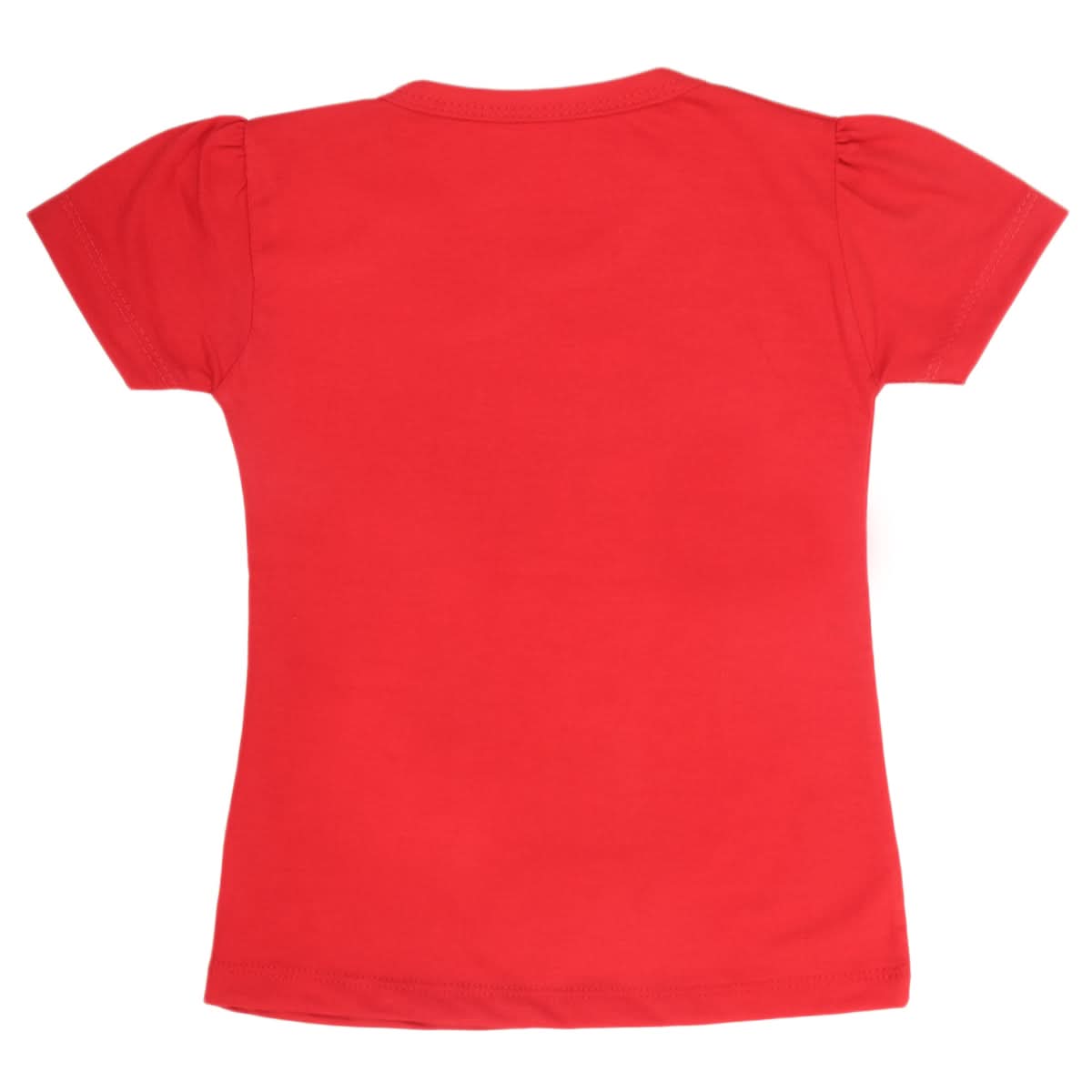 Girls Half Sleeves T-Shirt 9055 - Red, Kids, Girls T-Shirts, Chase Value, Chase Value