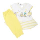 Girls Short Suit - Yellow, Kids, Girls Sets And Suits, Chase Value, Chase Value