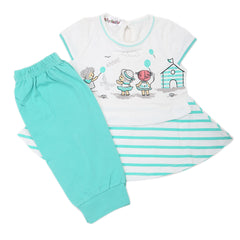 Girls Short Suit - Green, Kids, Girls Sets And Suits, Chase Value, Chase Value