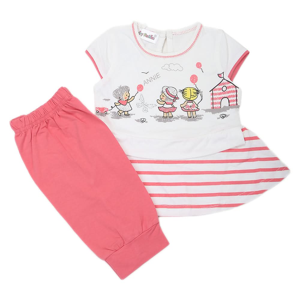Girls Short Suit - Pink, Kids, Girls Sets And Suits, Chase Value, Chase Value