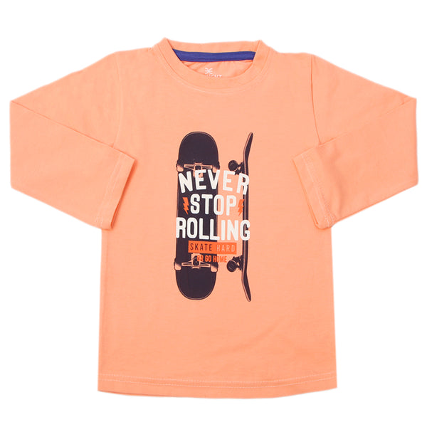 Eminent Boys Full Sleeves T-Shirt - Peach, Boys T-Shirts, Eminent, Chase Value