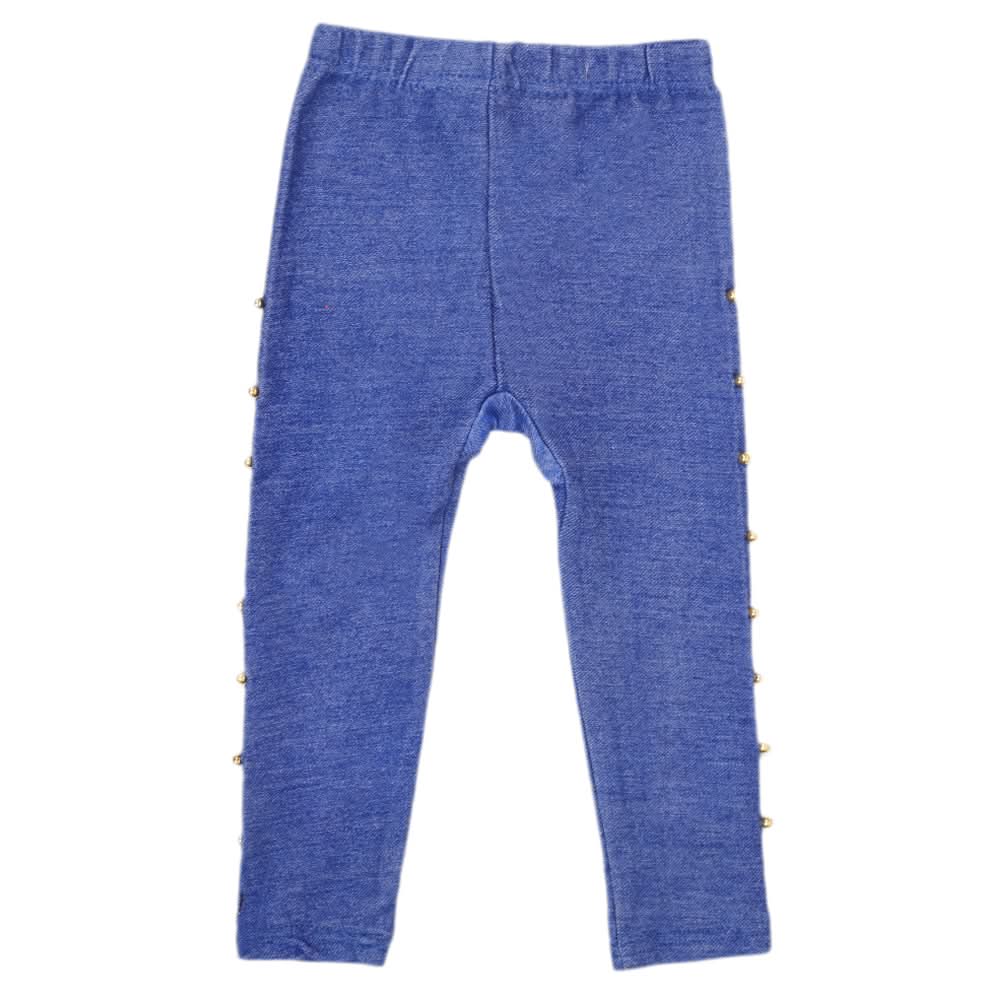 Girls Denim Tights - Blue, Kids, Tights Leggings And Pajama, Chase Value, Chase Value