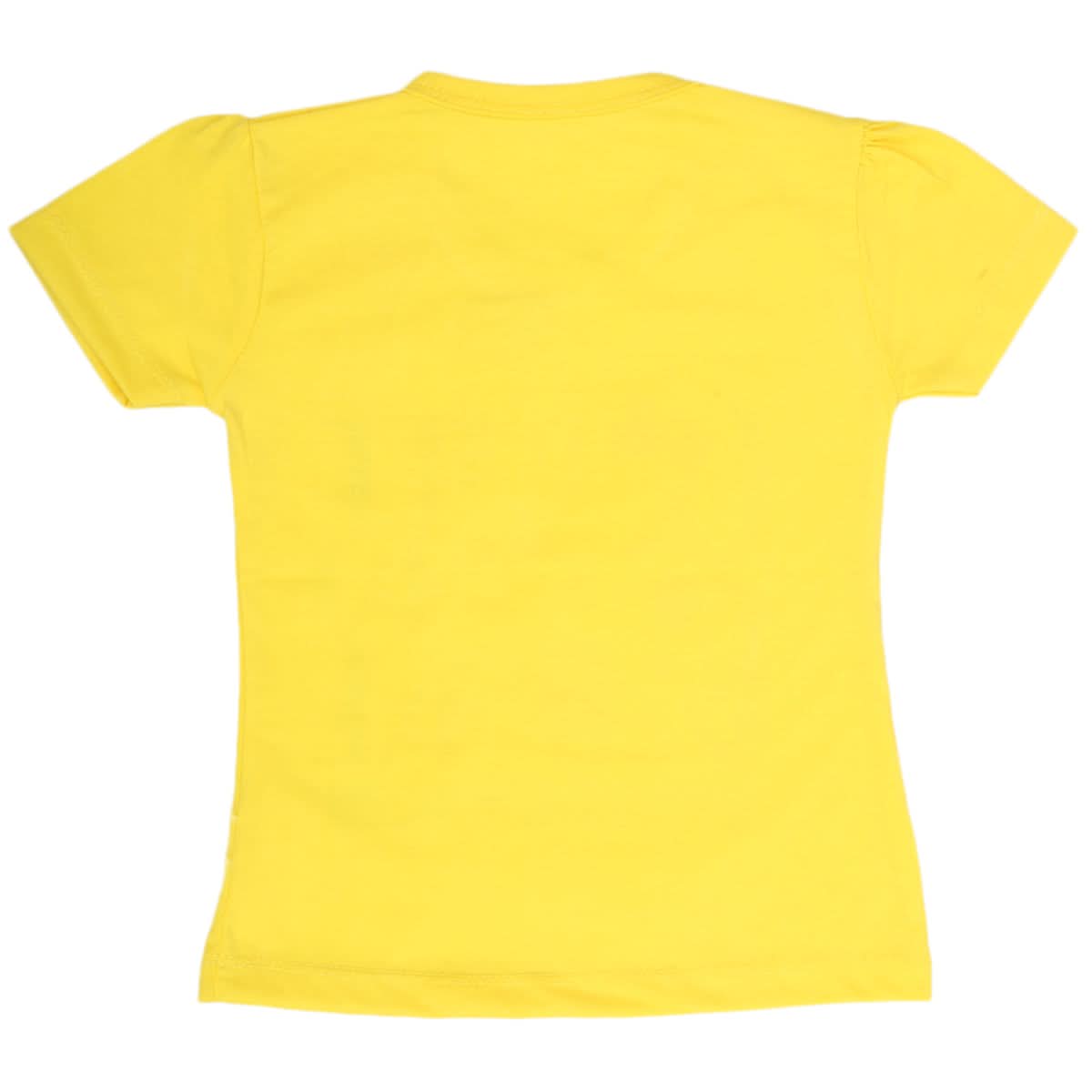 Girls Half Sleeves T-Shirt 9050 - Yellow, Kids, Girls T-Shirts, Chase Value, Chase Value