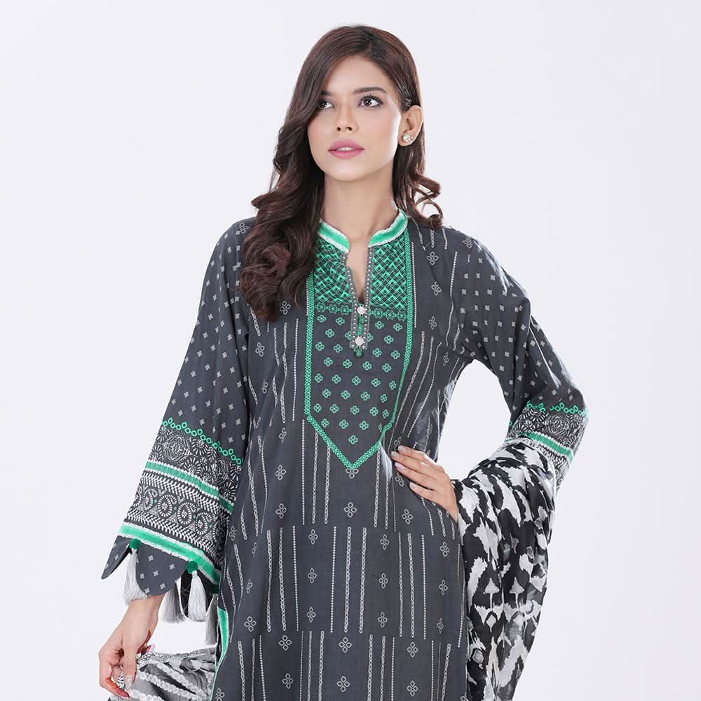 Eminent Digital Printed 3 Pcs Un-Stitched Suit - 19, Women, 3Pcs Shalwar Suit, Eminent, Chase Value