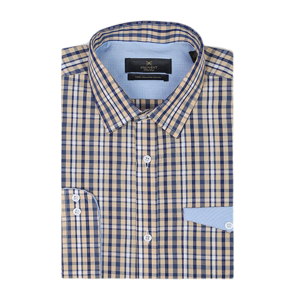 Men's Eminent Check Shirt - Beige, Men, Shirts, Eminent, Chase Value