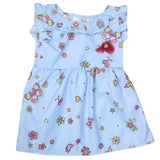 Newborn Half Sleeves Frock - Sky Blue, Kids, Newborn Girls Frocks, Chase Value, Chase Value