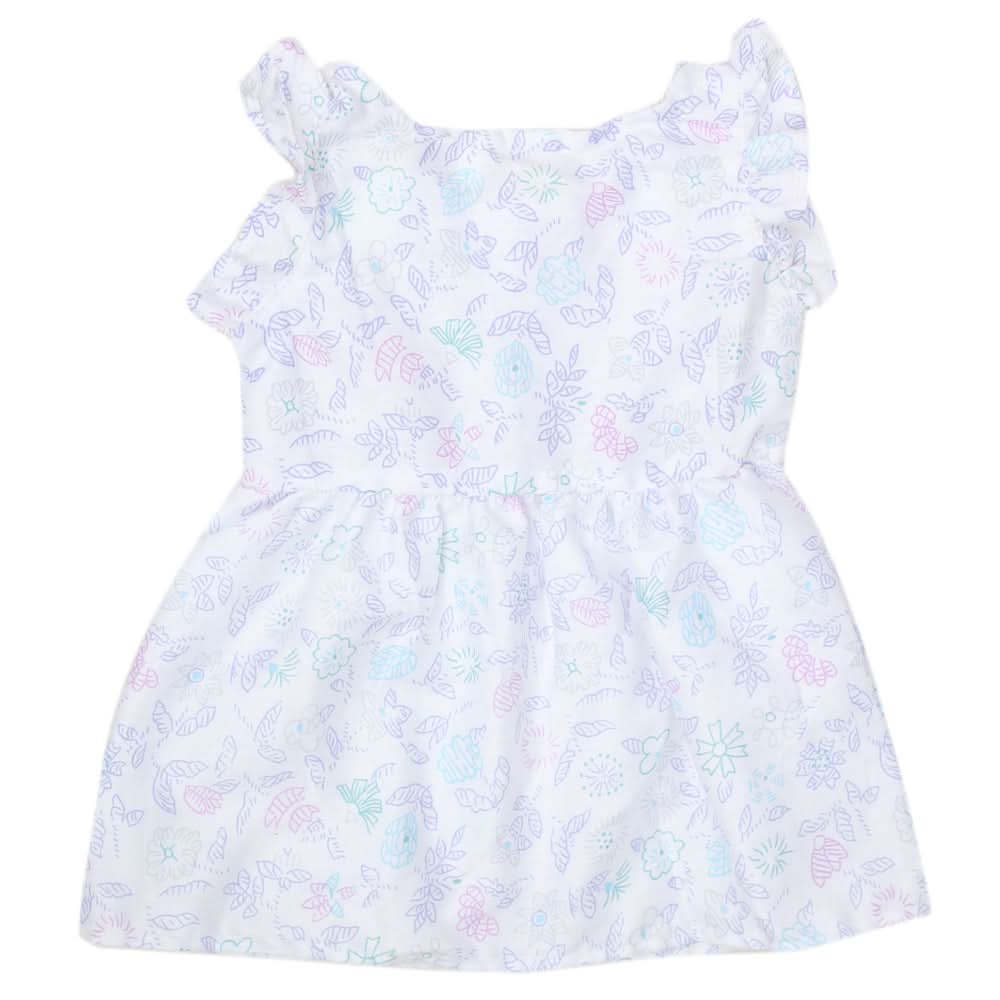 Newborn Half Sleeves Frock - White, Kids, Newborn Girls Frocks, Chase Value, Chase Value