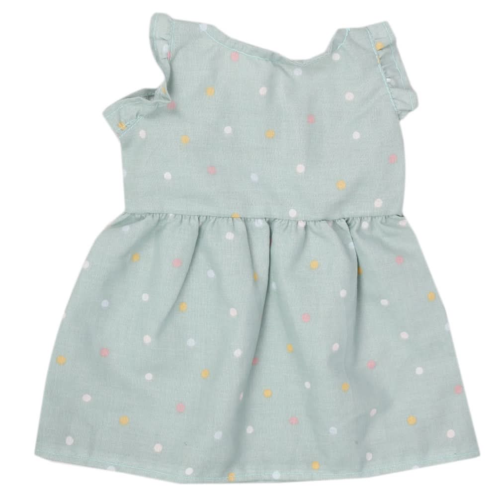 Newborn Half Sleeves Frock - Green, Kids, Newborn Girls Frocks, Chase Value, Chase Value