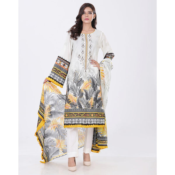 Eminent Digital Printed 3 Pcs Un-Stitched Suit - 18, Women, 3Pcs Shalwar Suit, Eminent, Chase Value