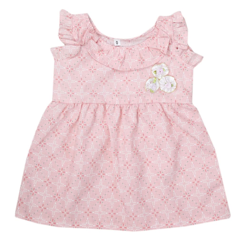 Newborn Half Sleeves Frock - Peach, Kids, Newborn Girls Frocks, Chase Value, Chase Value