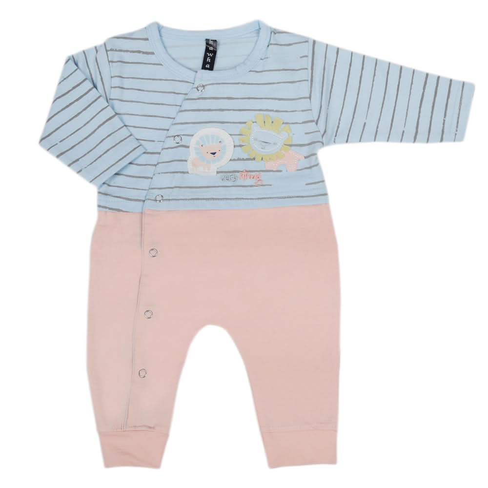 Newborn Boys Full Sleeves Romper 44014 - Blue, Kids, New Born Boys Rompers, Chase Value, Chase Value