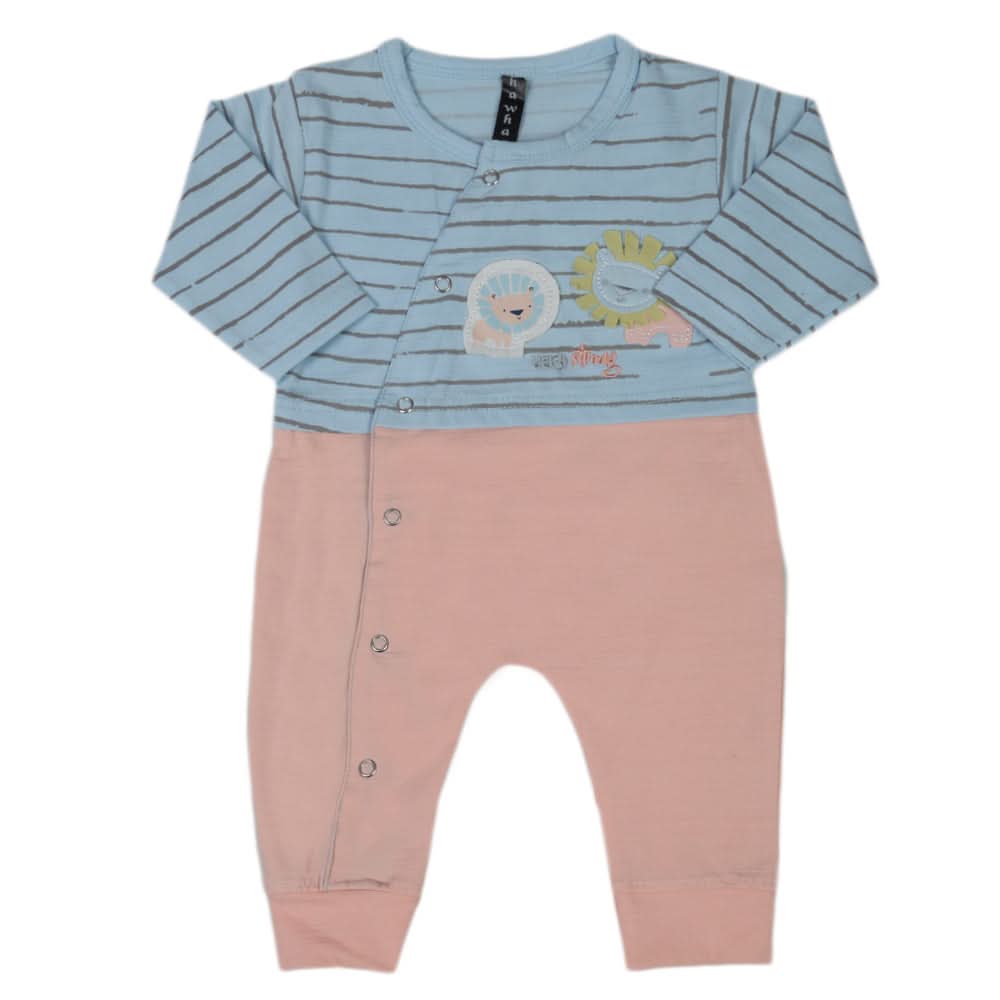 Newborn Boys Full Sleeves Romper 44014 - Blue, Kids, New Born Boys Rompers, Chase Value, Chase Value