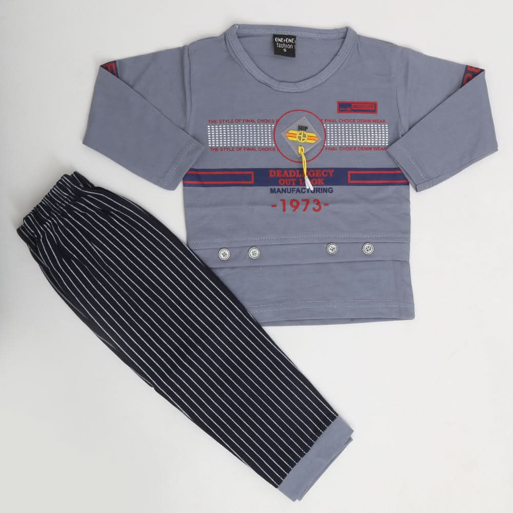 Boys Full Sleeves Suit - Steel Blue, Kids, Boys Sets And Suits, Chase Value, Chase Value