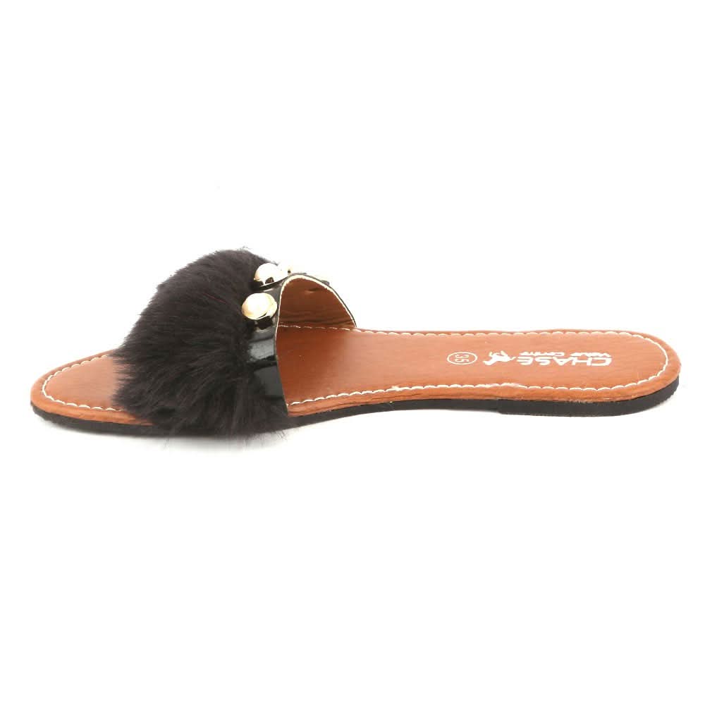 Girls Slipper (001-A) - Black, Kids, Girls Slippers, Chase Value, Chase Value