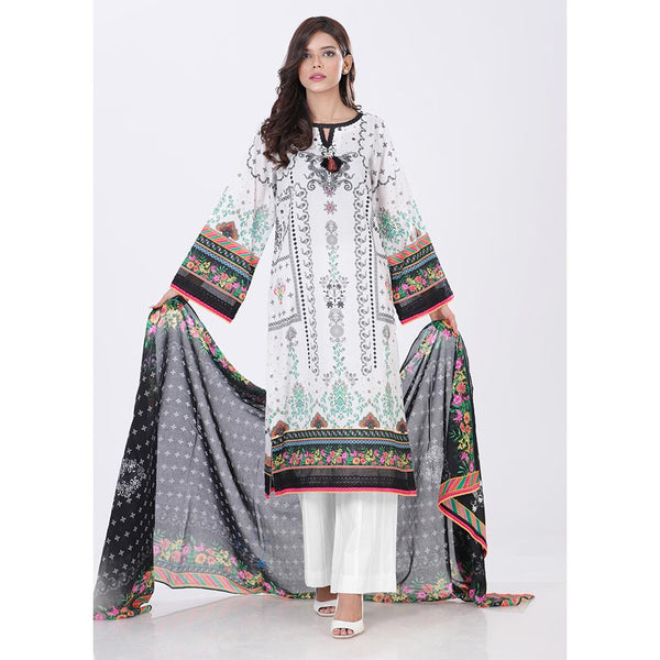 Eminent Digital Printed 3 Pcs Un-Stitched Suit - 12, Women, 3Pcs Shalwar Suit, Eminent, Chase Value