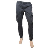 Men's Dyed Cargo Ponchi Trouser - Grey, Men, Lowers And Sweatpants, Chase Value, Chase Value