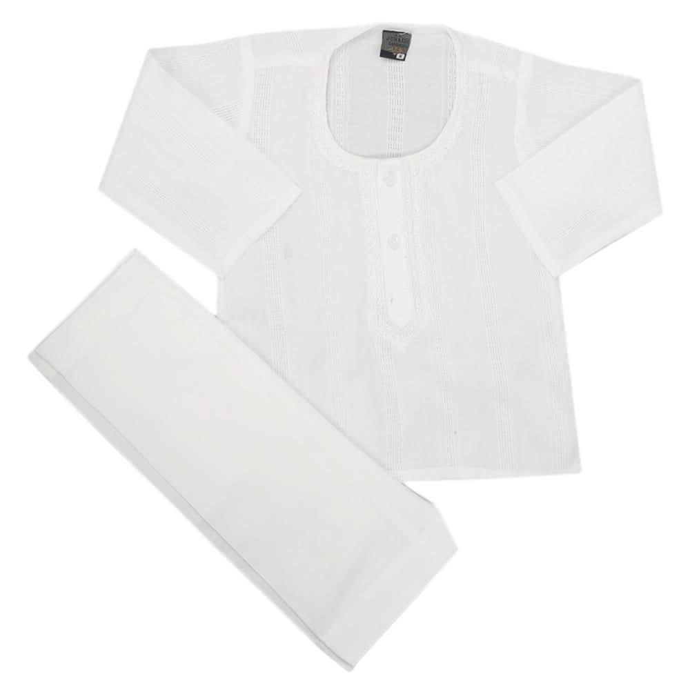 Newborn Boys Shalwar Suit - White, Kids, Newborn Boys Shalwar Suits, Chase Value, Chase Value