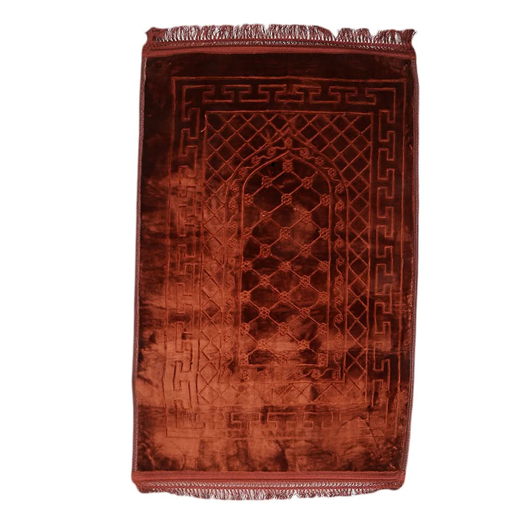 Ja-e-Namaaz Emboss Plain 1050 - Coffee, Home & Lifestyle, Mats, Chase Value, Chase Value