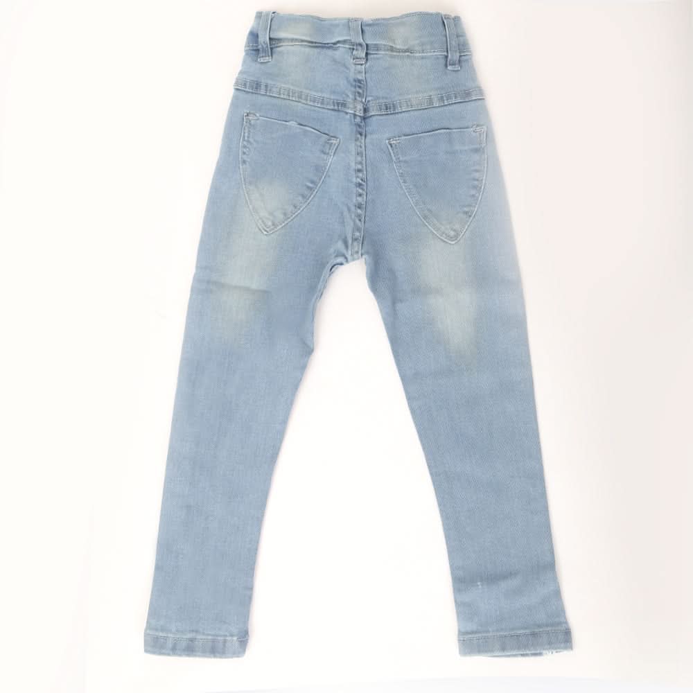 Girls Denim Pant Side Tape - Light Blue, Kids, Girls Pants And Capri, Chase Value, Chase Value