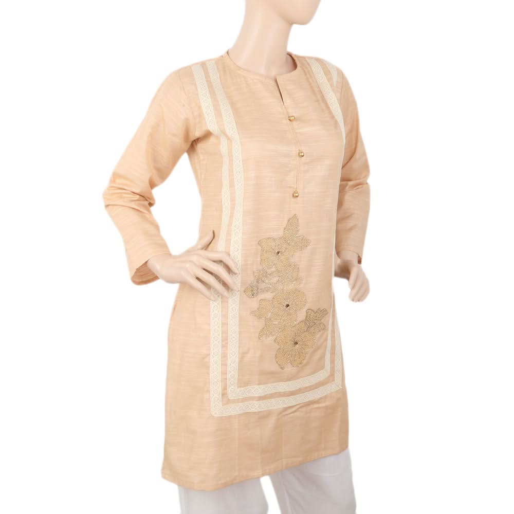 Women's Embroidered Bunch Kurti - Peach, Women, Ready Kurtis, Chase Value, Chase Value