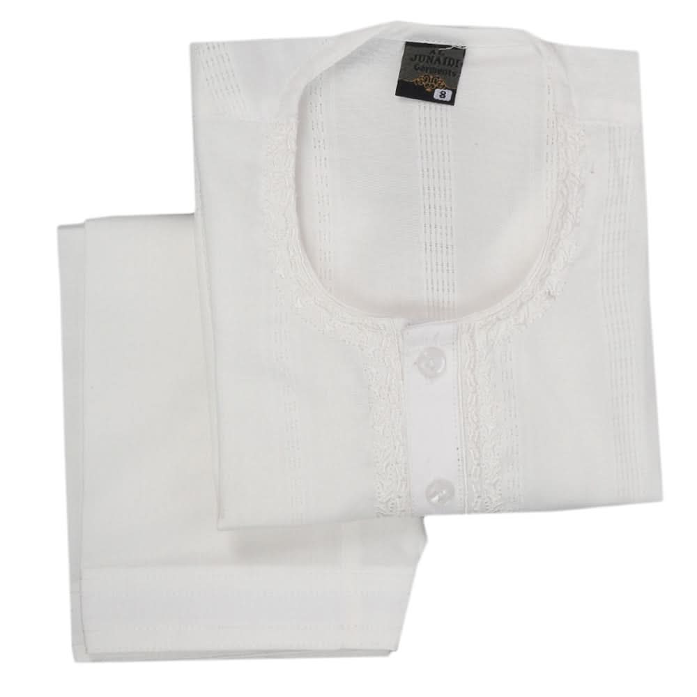Newborn Boys Shalwar Suit - White, Kids, Newborn Boys Shalwar Suits, Chase Value, Chase Value