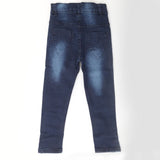 Girls Denim Pant Side Tape - Dark Blue, Kids, Girls Pants And Capri, Chase Value, Chase Value