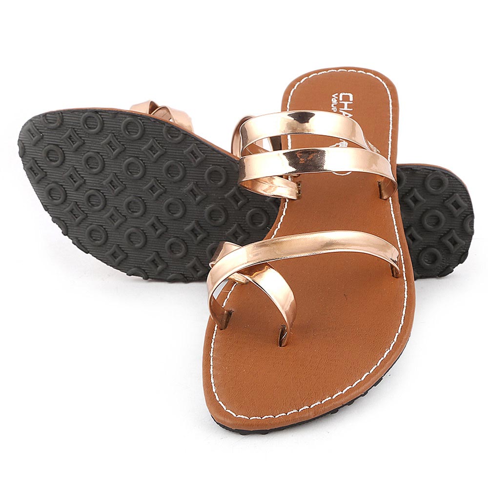 Girls Slipper  (07-A) - Golden, Kids, Girls Slippers, Chase Value, Chase Value