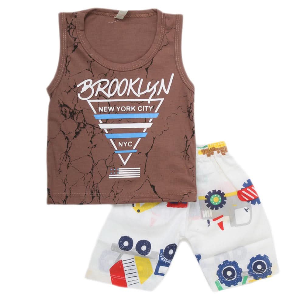 Boys Sando 2 Piece Suit - Coffee, Kids, Boys Sets And Suits, Chase Value, Chase Value