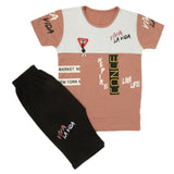 Boys Half Sleeves Short Suit - Tea-Pink, Kids, Boys Sets And Suits, Chase Value, Chase Value