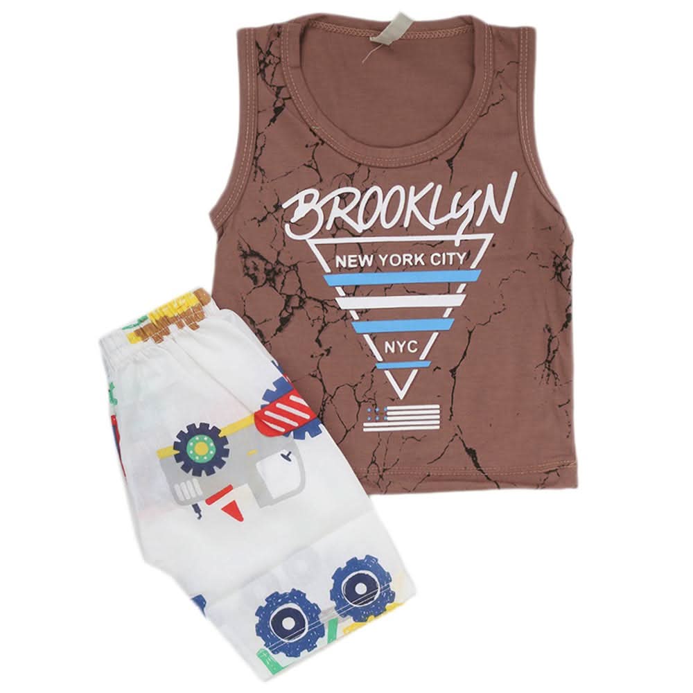Boys Sando 2 Piece Suit - Coffee, Kids, Boys Sets And Suits, Chase Value, Chase Value