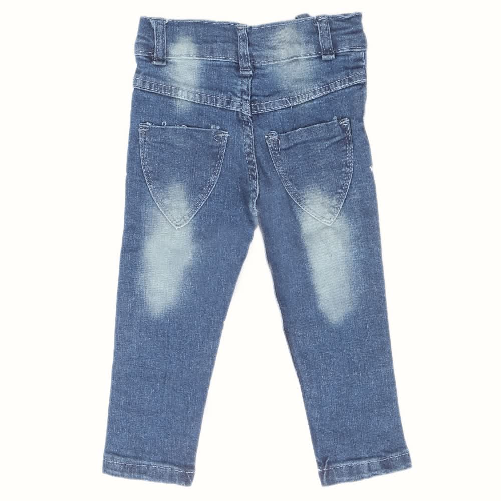 Girls Denim Pant Side Tape - Blue, Kids, Girls Pants And Capri, Chase Value, Chase Value