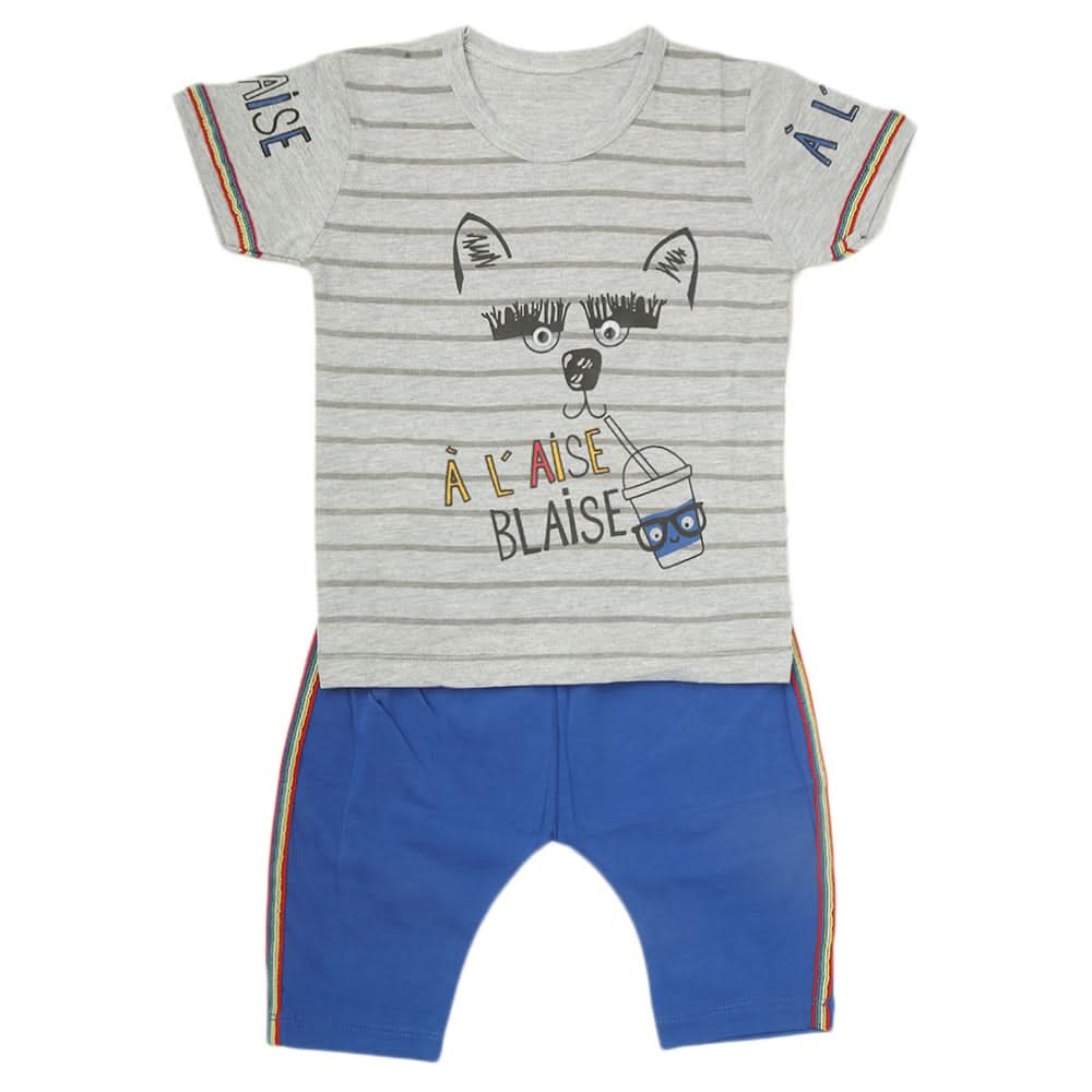 Boys Half Sleeves Short Suit - Blue, Kids, Boys Sets And Suits, Chase Value, Chase Value