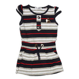 Girls Yarn Dyed Half Sleeves T-Shirt - Navy Blue, Kids, Girls T-Shirts, Chase Value, Chase Value
