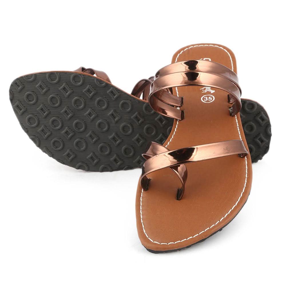 Girls Slipper  (07-A) - Brown, Kids, Girls Slippers, Chase Value, Chase Value
