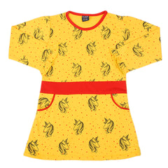 Girls Long Terry Top - Yellow, Girls Tops, Chase Value, Chase Value