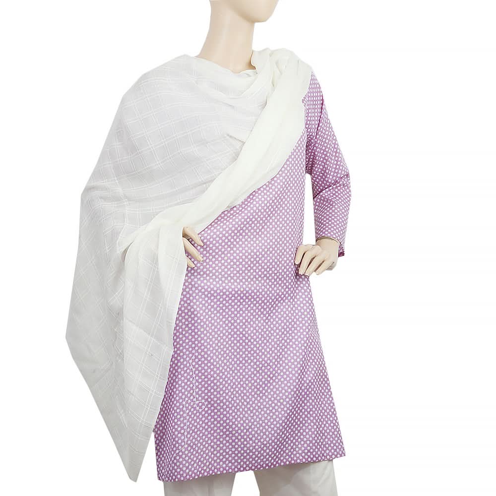 Women's Cotton Self Design Dupatta - Off White, Women, Dupatta, Chase Value, Chase Value