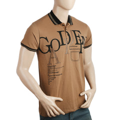 Mens Half Sleeves Polo T-Shirt - Brown, Men, T-Shirts And Polos, Chase Value, Chase Value