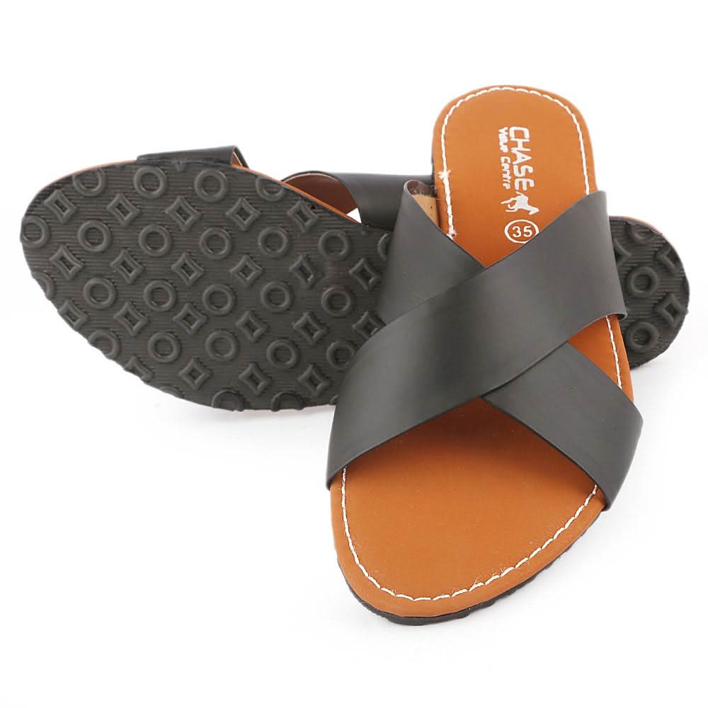 Girls Slipper - Black (710 A), Kids, Girls Slippers, Chase Value, Chase Value