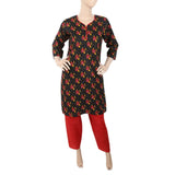 Women's Printed 2 Piece Cotton Suit - Black, Women, Shalwar Suits, Chase Value, Chase Value