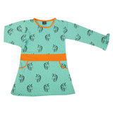 Girls Long Terry Top - Cyan, Girls Tops, Chase Value, Chase Value