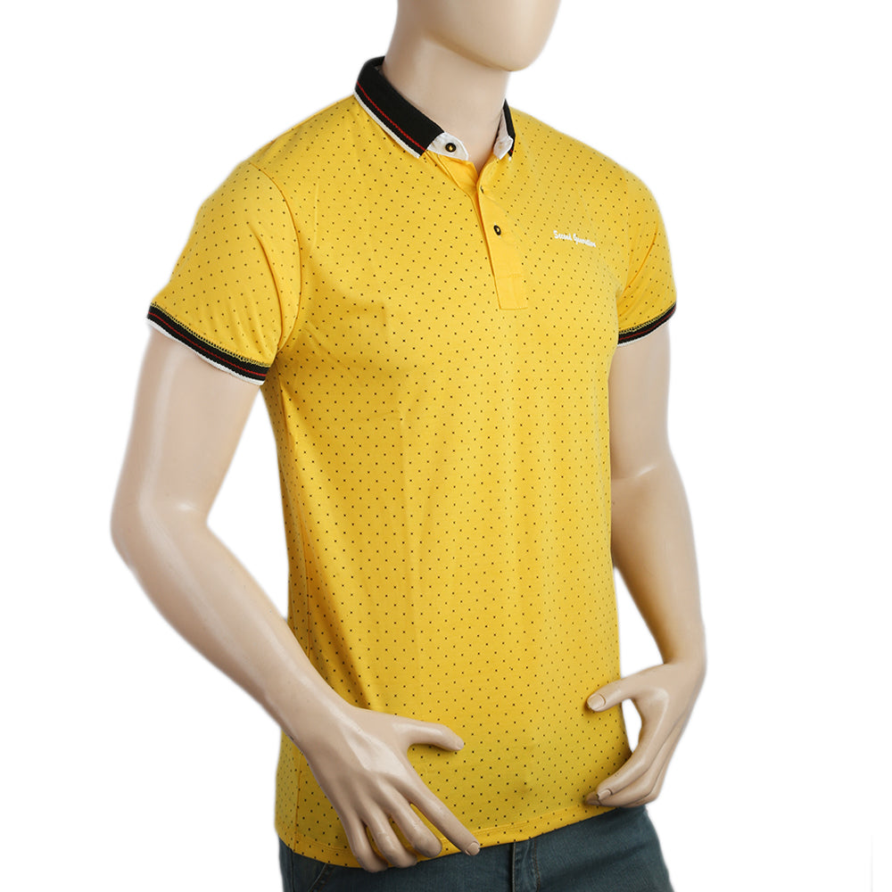 Men's Half Sleeves Polo T-Shirt - Yellow, Men, T-Shirts And Polos, Chase Value, Chase Value