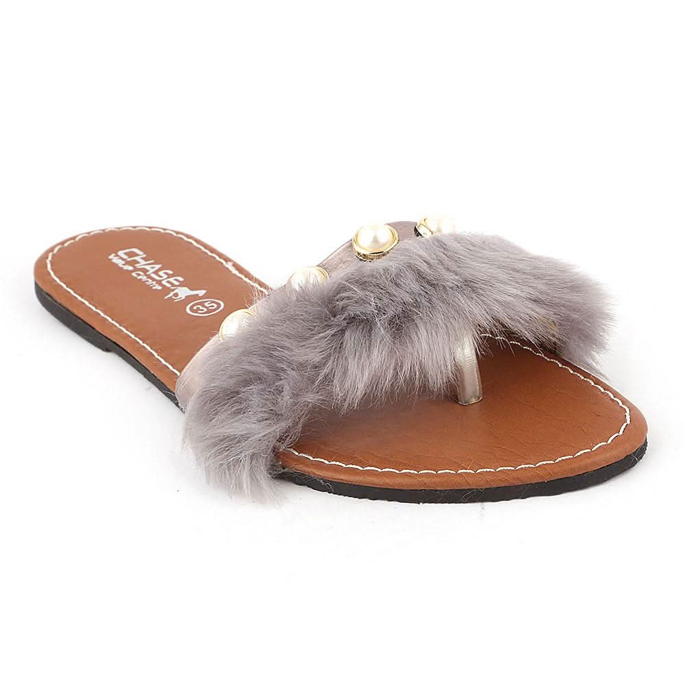 Girls Slipper (001) - Grey, Kids, Girls Slippers, Chase Value, Chase Value