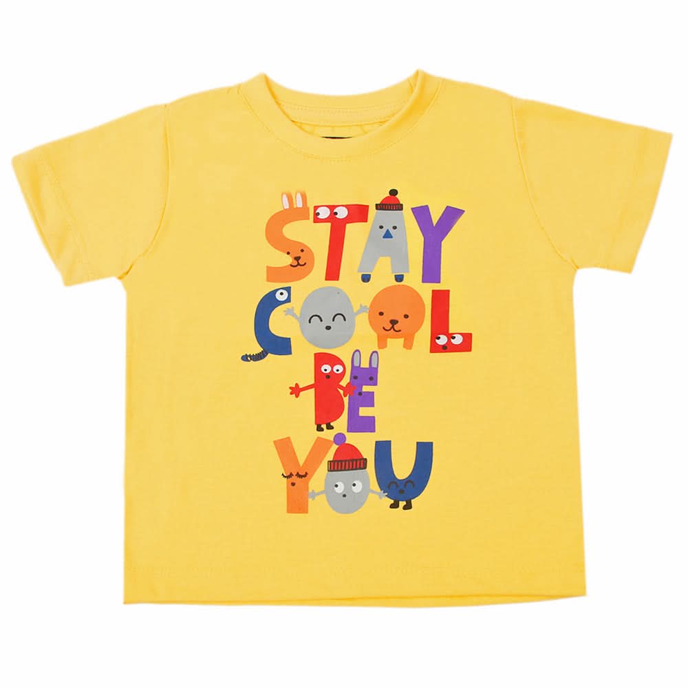 Boys Half Sleeves T-Shirt - Yellow, Boys T-Shirts, Chase Value, Chase Value