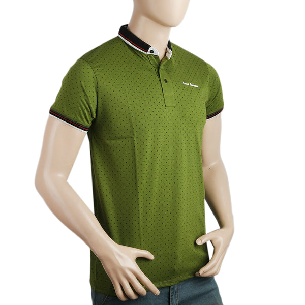 Men's Half Sleeves Polo T-Shirt - Olive Green, Men, T-Shirts And Polos, Chase Value, Chase Value