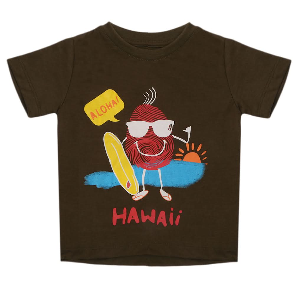 Boys Half Sleeves T-Shirt - Olive Green, Boys T-Shirts, Chase Value, Chase Value